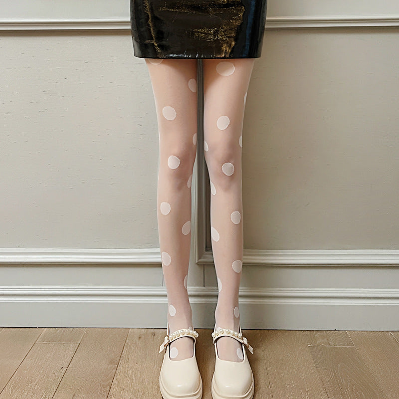 Women'S Casual Fashion Sexy Polka Dot Thin Pantyhose Stockings