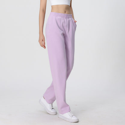 Women'S Casual Solid Color Yoga Breathable Straight Leggings