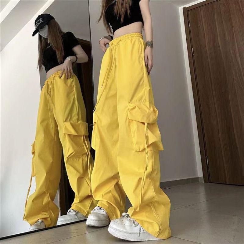Women Fashion Loose Casual Wide Leg Cargo Pants