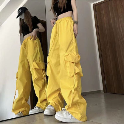 Women Fashion Loose Casual Wide Leg Cargo Pants