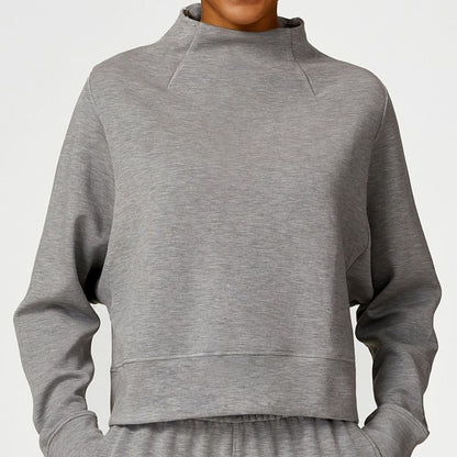 Conjunto deportivo informal de sudadera y pantalón deportivo de color liso para mujer