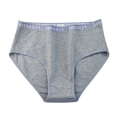 Women Casual Basic High Waist Cotton Letter Printed Panty