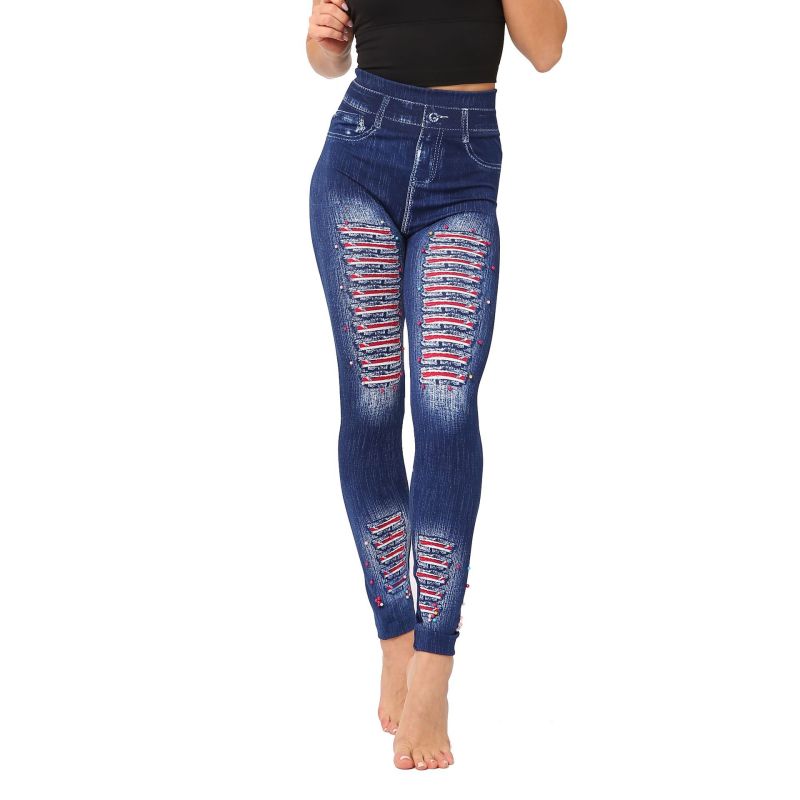 Women High Waist Printed Casual Slim Fashion Leggings Pants