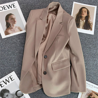 Women Casual Solid Color Single-Breasted Blazers