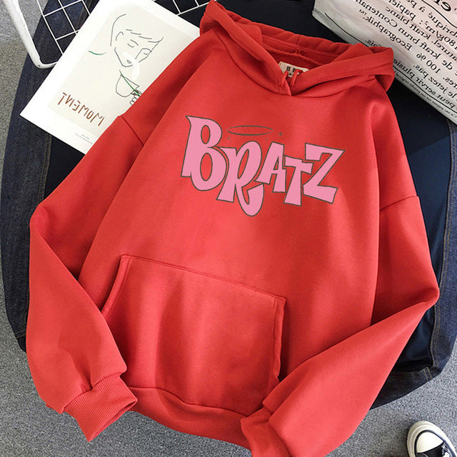 Sudadera con capucha de forro polar con estampado de letras para hombre y mujer, moda informal de otoño e invierno