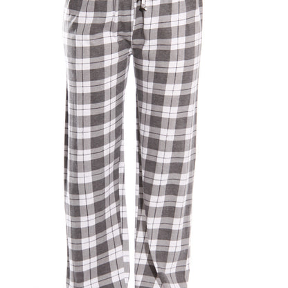 Women Classic Plaid Pattern Casual High Waist Drawstring Pants