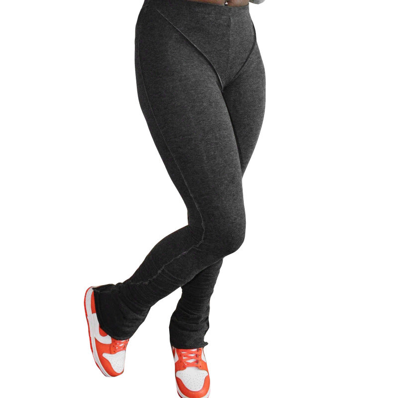 Women Fashion basic Casual Solid Color Tight Pants