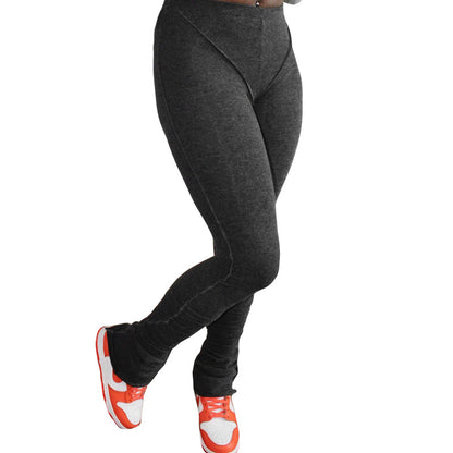 Women Fashion basic Casual Solid Color Tight Pants