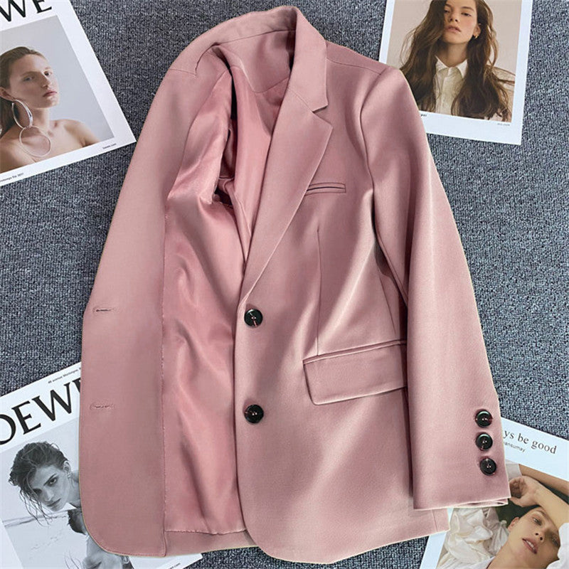 Women Casual Solid Color Single-Breasted Blazers