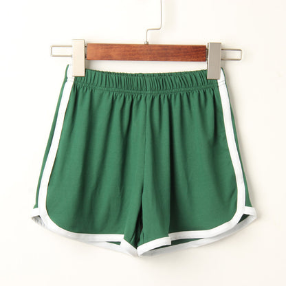 Pijama deportivo de algodón para mujer, holgado, de verano, con bloques de color, cintura alta, informal, de pierna ancha y pantalones cortos
