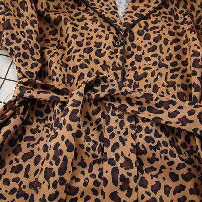 Women Casual Leopard Print Pajamas