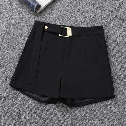 S-3XL Women Summer Casual Loose High Waist Wide Leg A-Line Shorts