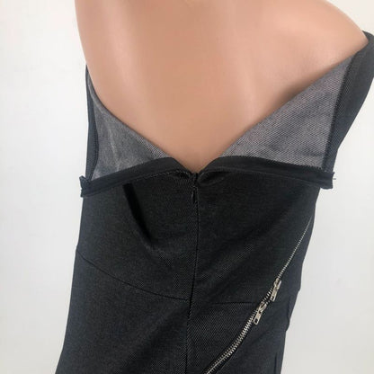 Women Elegant Night Out Fashion Casual Zipper Solid Color Sleevelsss Oblique Shoulder Jumpsuits