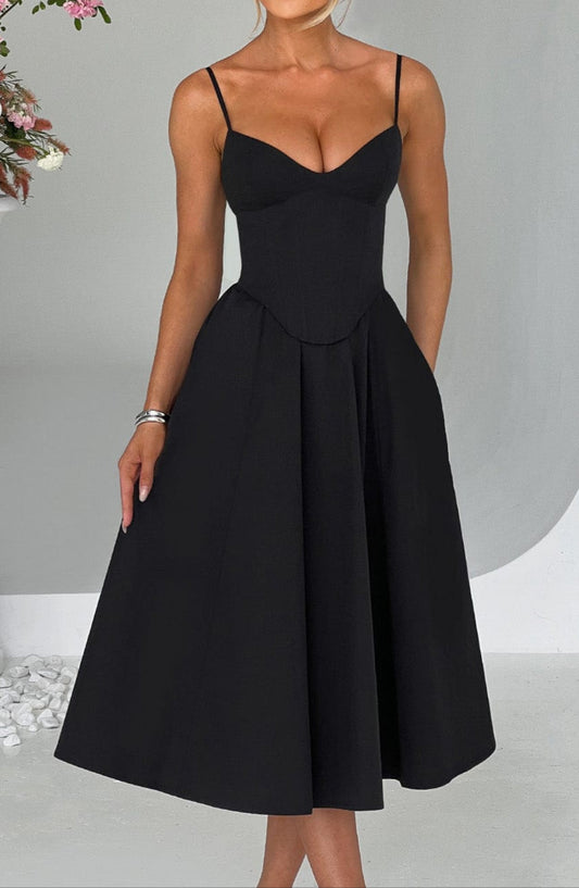 Daniela Midi Dress - Black