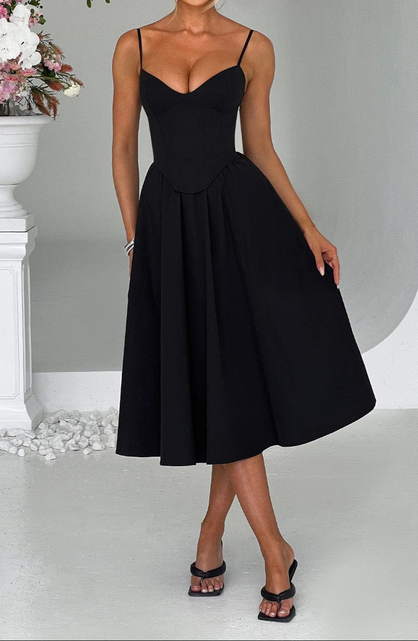 Daniela Midi Dress - Black