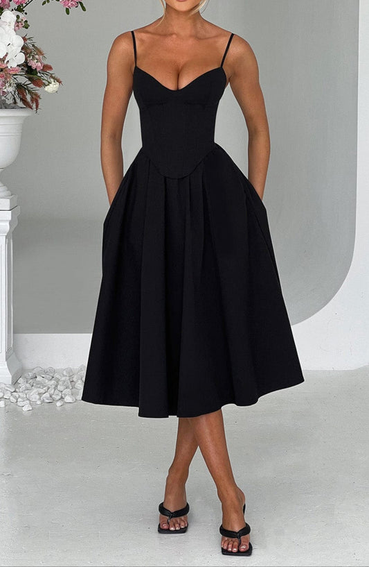 Daniela Midi Dress - Black