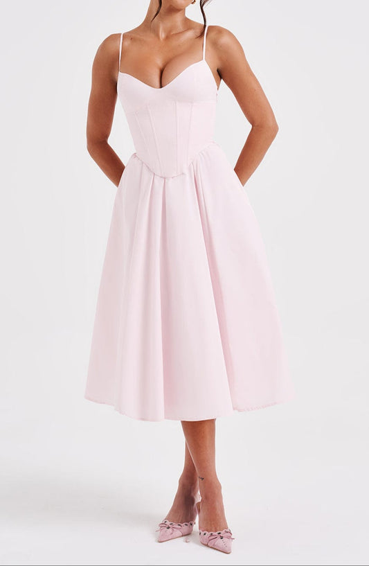 Lara Midi Dress - Blush