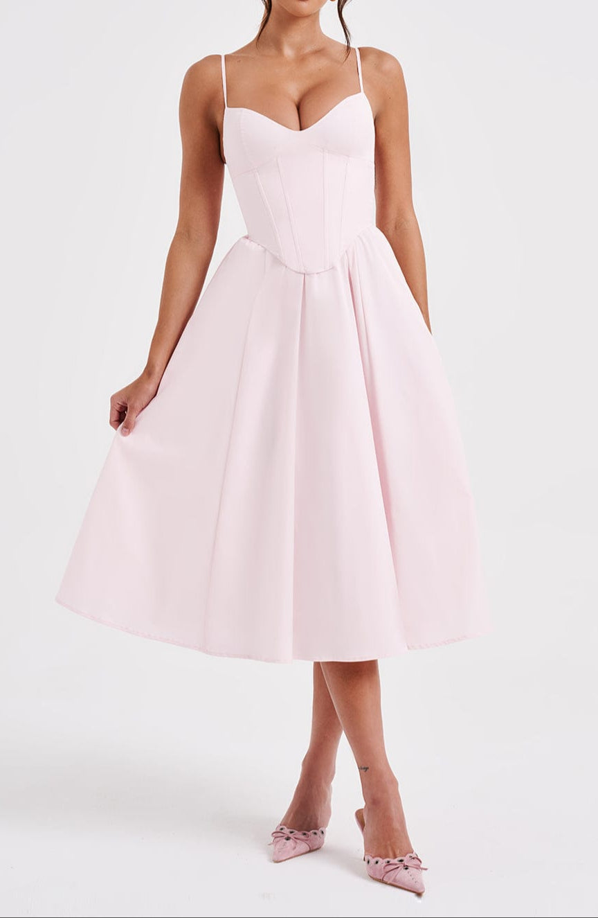 Lara Midi Dress - Blush