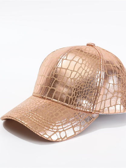 Kpop Cool Serpentine Leather Women Baseball Hats Fashion Streetwear Sport Hip Hop Caps for Women