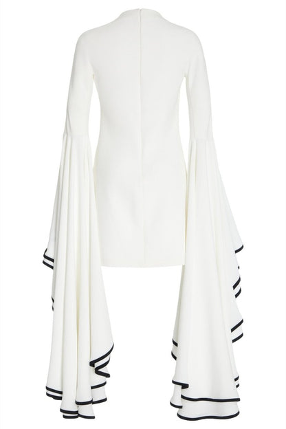 Vestido mini con mangas con volantes en contraste Maxine