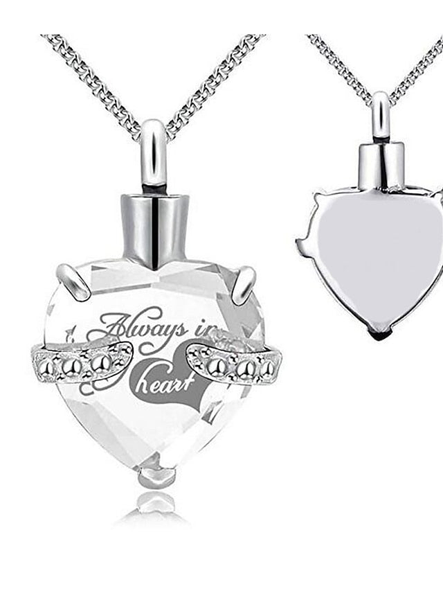 ulatree urn necklaces for ashes cremation jewelry for ashes urns for human ashes heart necklaces for women memorial pendant always in my heart for Women