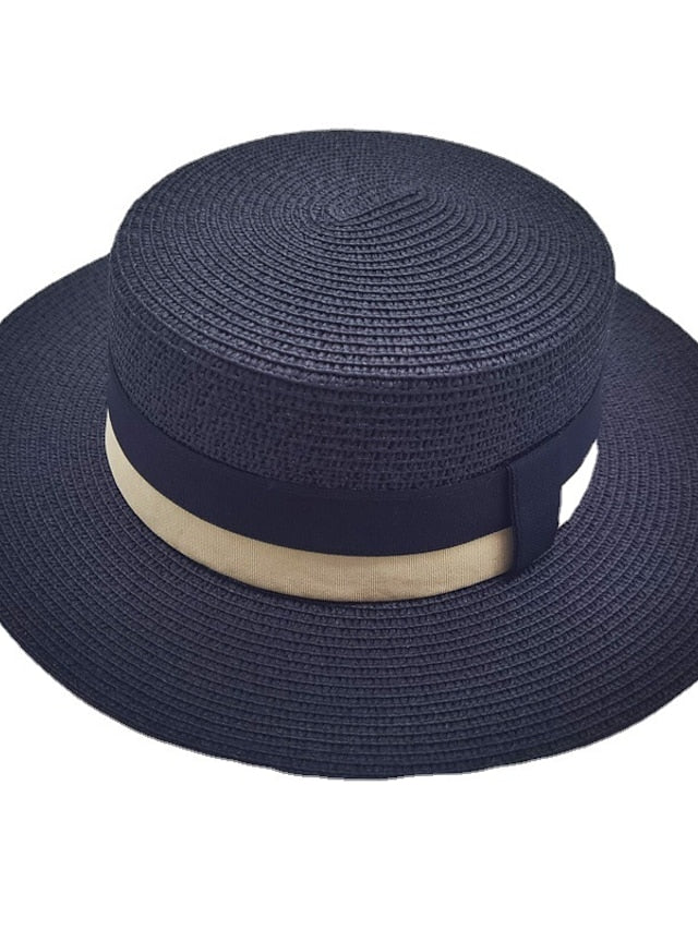 Sun Hat Straw Hat Daily Holiday Straw Vacation Retro 1 pcs for Women