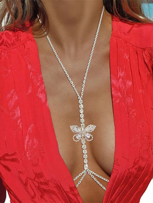 Women's body chain Casual Street Butterfly Headwear