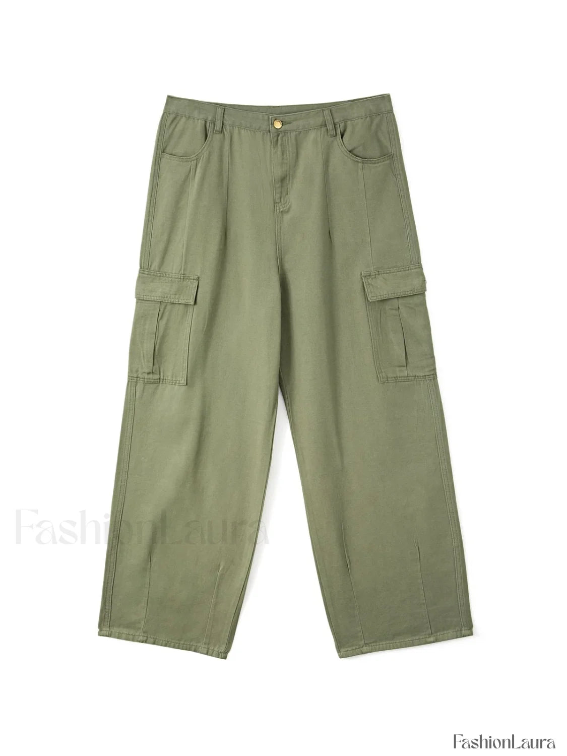Men's Cargo Pocket Patched Straight Leg Jeans