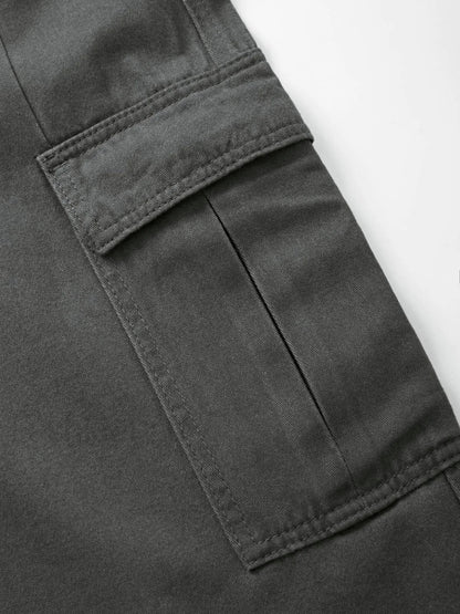 Men's Cargo Pocket Patched Straight Leg Jeans