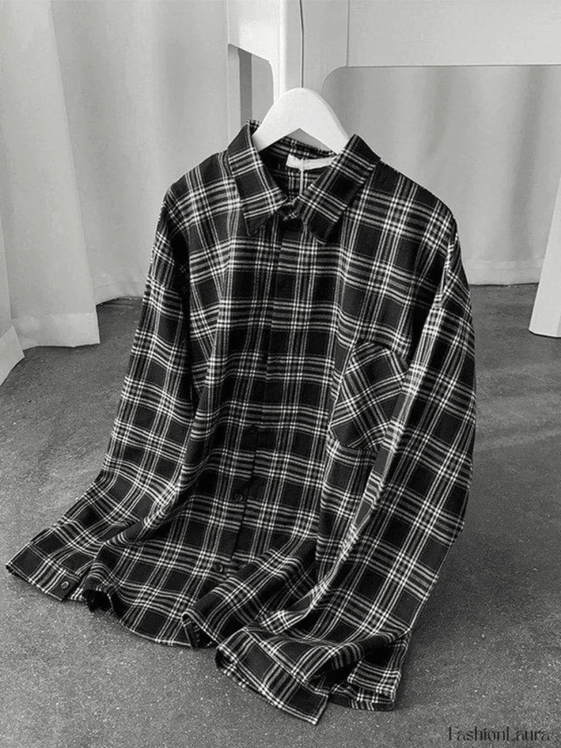Men's Long Sleeve Checkered Button Shirt