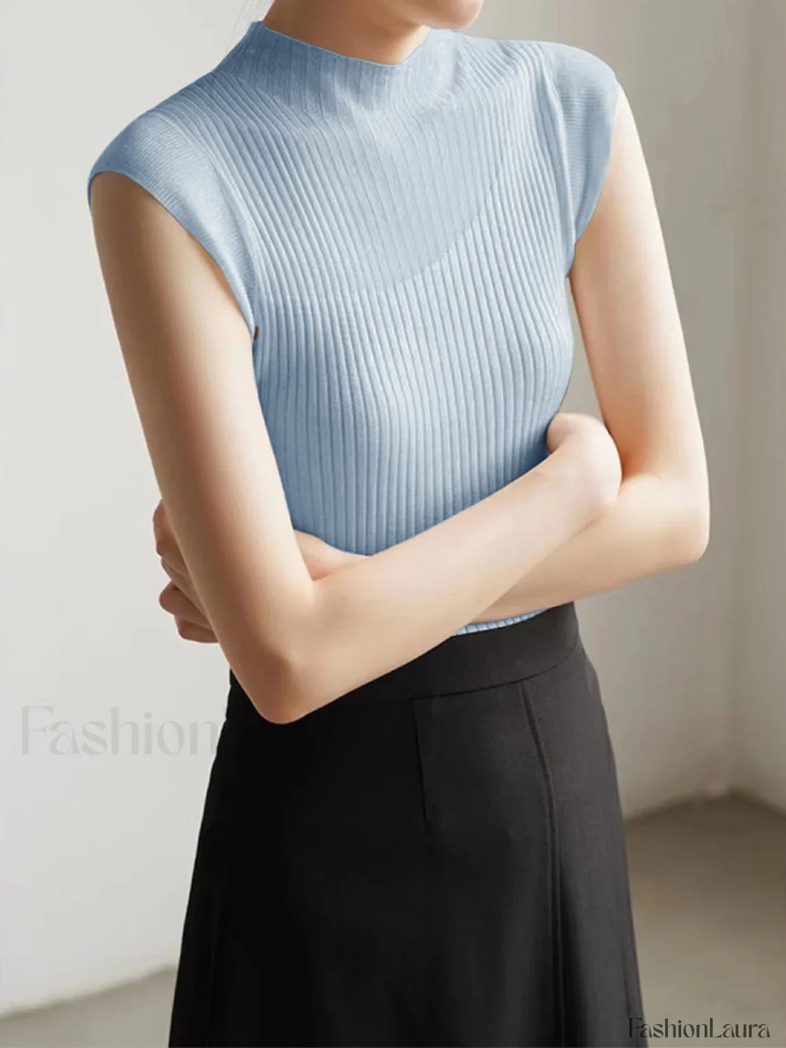 Mesh Patchwork Graceful Sleeveless Top