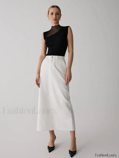 Mesh Patchwork Graceful Sleeveless Top