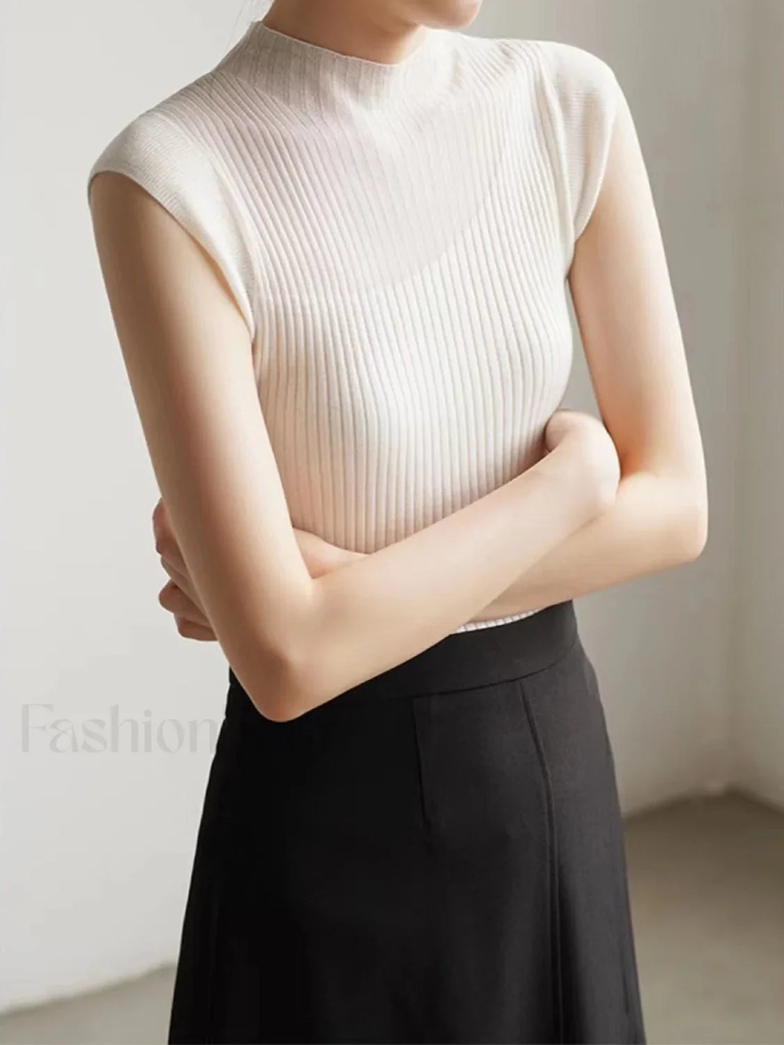 Mesh Patchwork Graceful Sleeveless Top