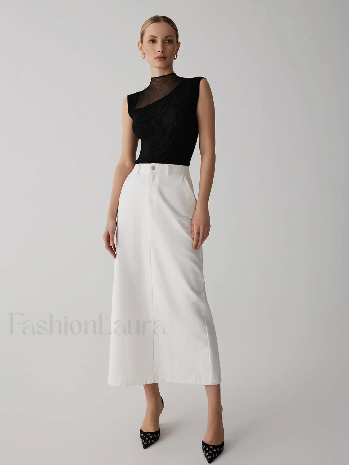 Mesh Patchwork Sleeveless Top