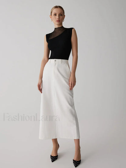 Mesh Patchwork Sleeveless Top