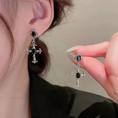 Metal Punk Dark Sword Dagger Stud Earring