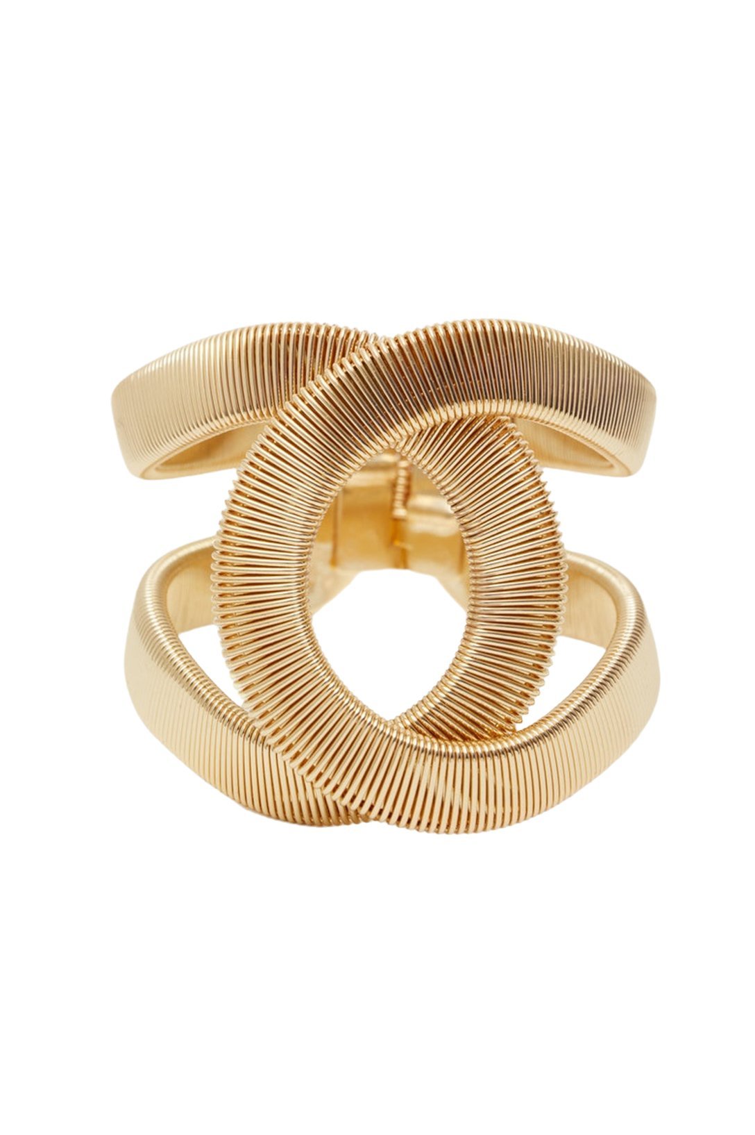 Pulsera geométrica con textura metálica