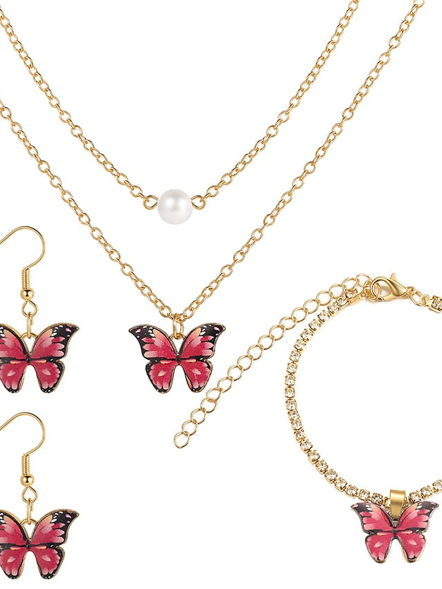 necklace Fashion Outdoor Butterfly Jewelry Sets for Women