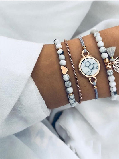 Bracelets Artistic Anniversary Heart Bracelets & Bangles / Black / White / Pink / Fall / Winter for Women