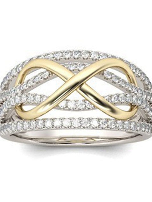 1PC Ring For AAA Cubic Zirconia White Wedding Daily Alloy Classic for Women