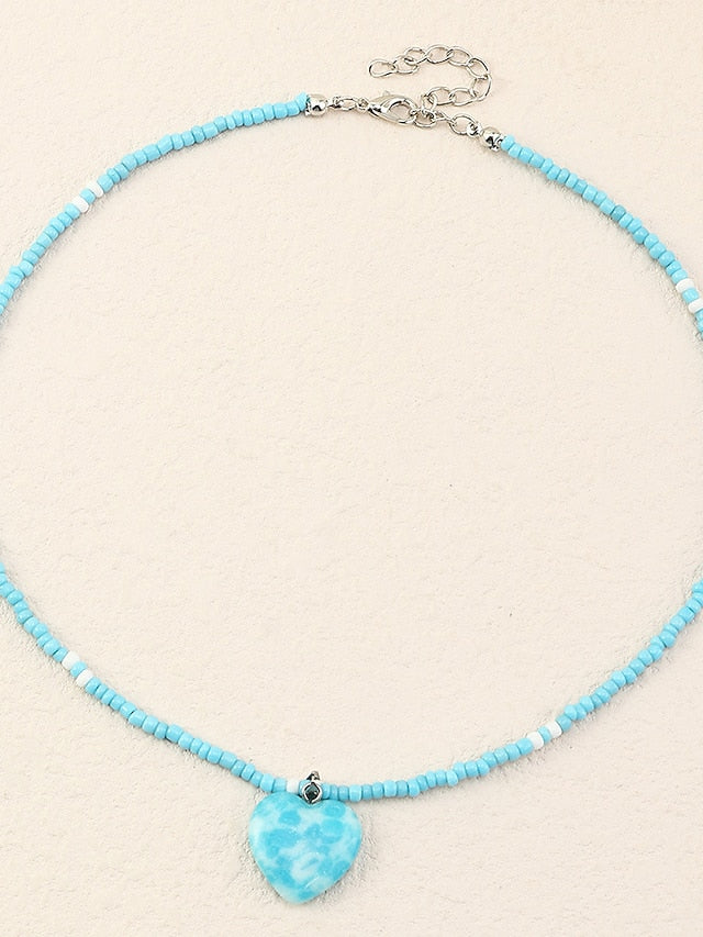 necklace Active Party Heart Necklaces / Blue / Fall / Winter / Spring / Summer for Women