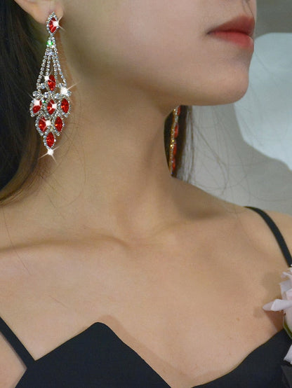 1 Pair Dangle Earrings Crystal Earrings For Cubic Zirconia Wedding Party Evening Daily Acrylic Rhinestone Chandelier for Women