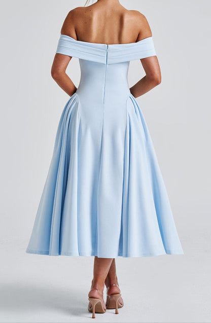 Viola Midi Dress - Blue