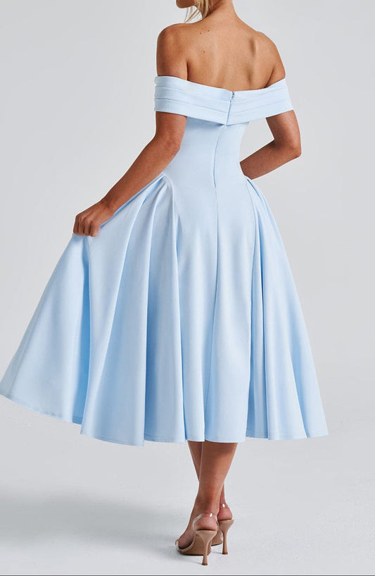 Viola Midi Dress - Blue