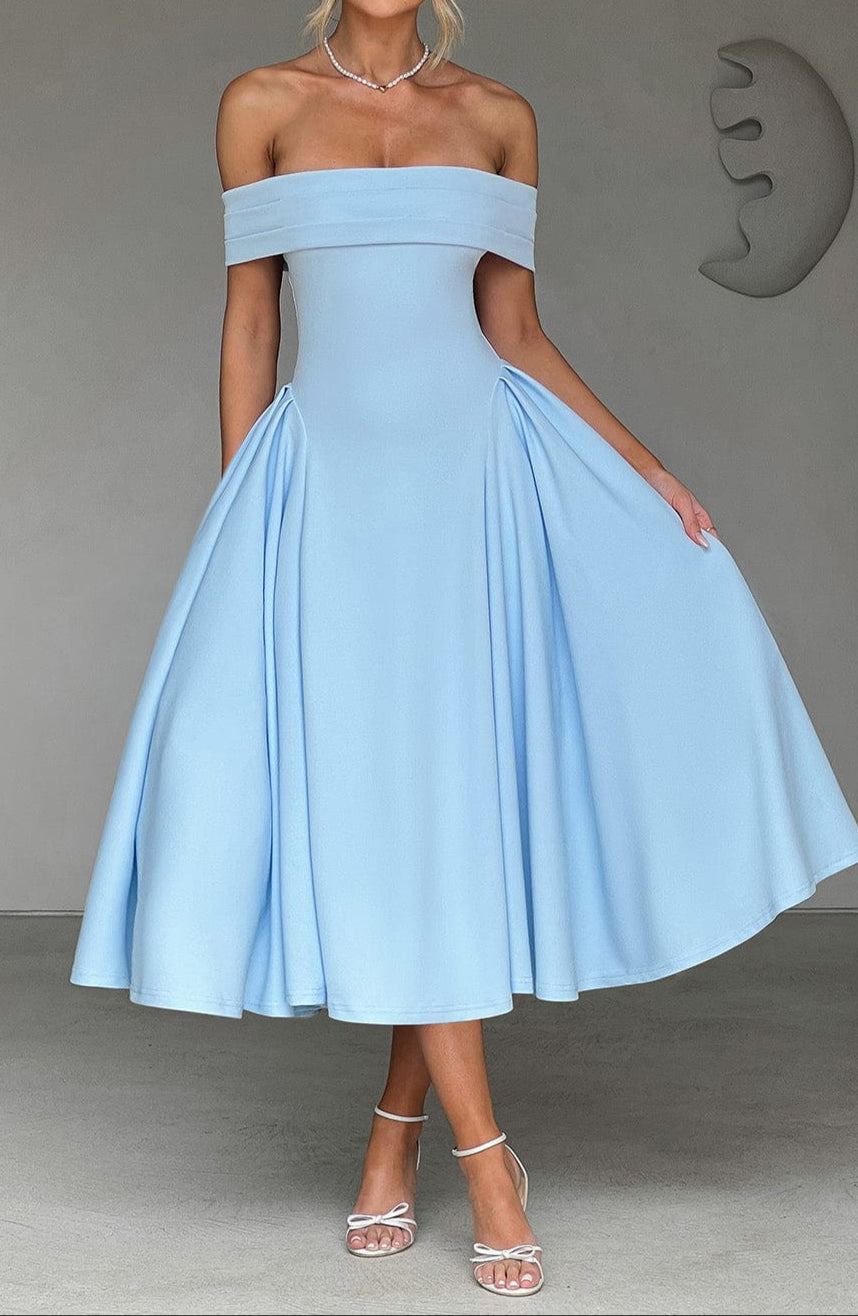 Viola Midi Dress - Blue