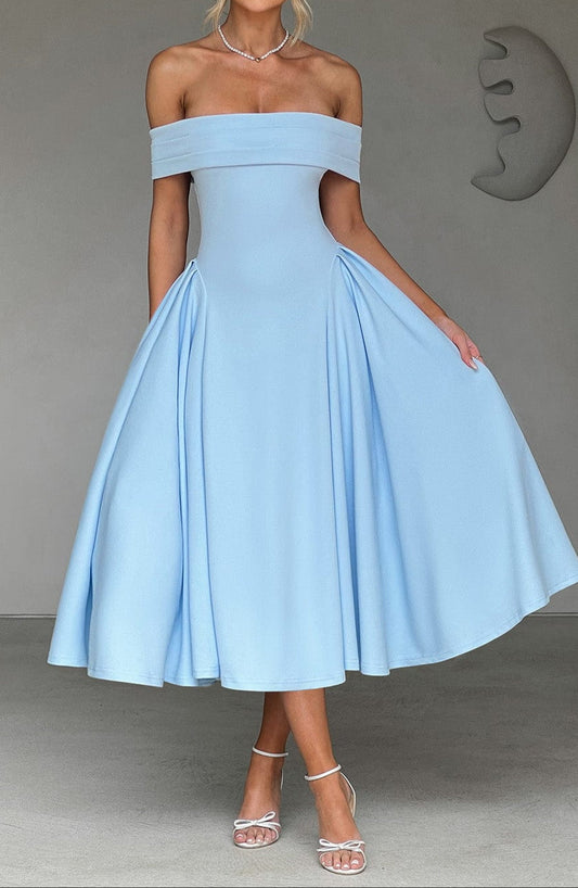 Viola Midi Dress - Blue