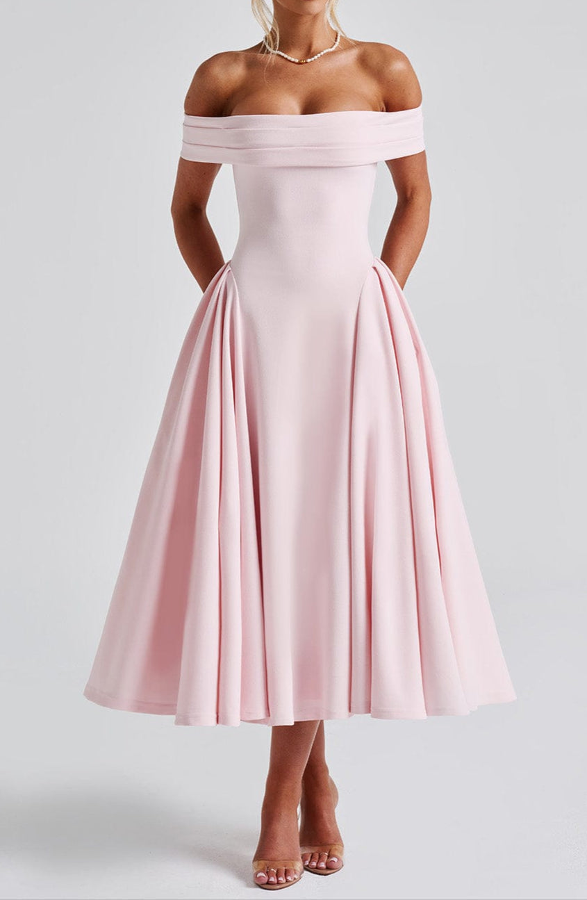Valeria Midi Dress - Blush