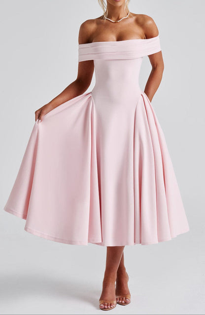 Valeria Midi Dress - Blush