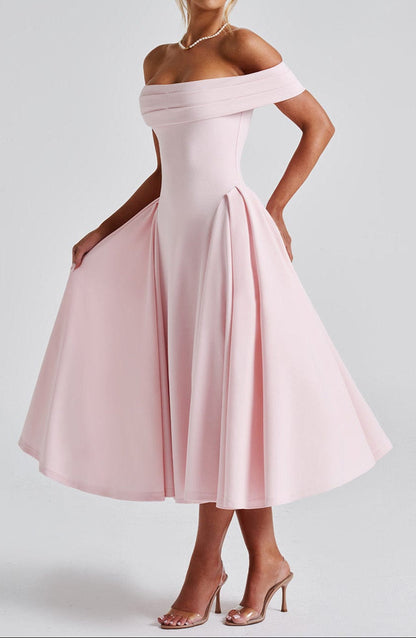 Valeria Midi Dress - Blush