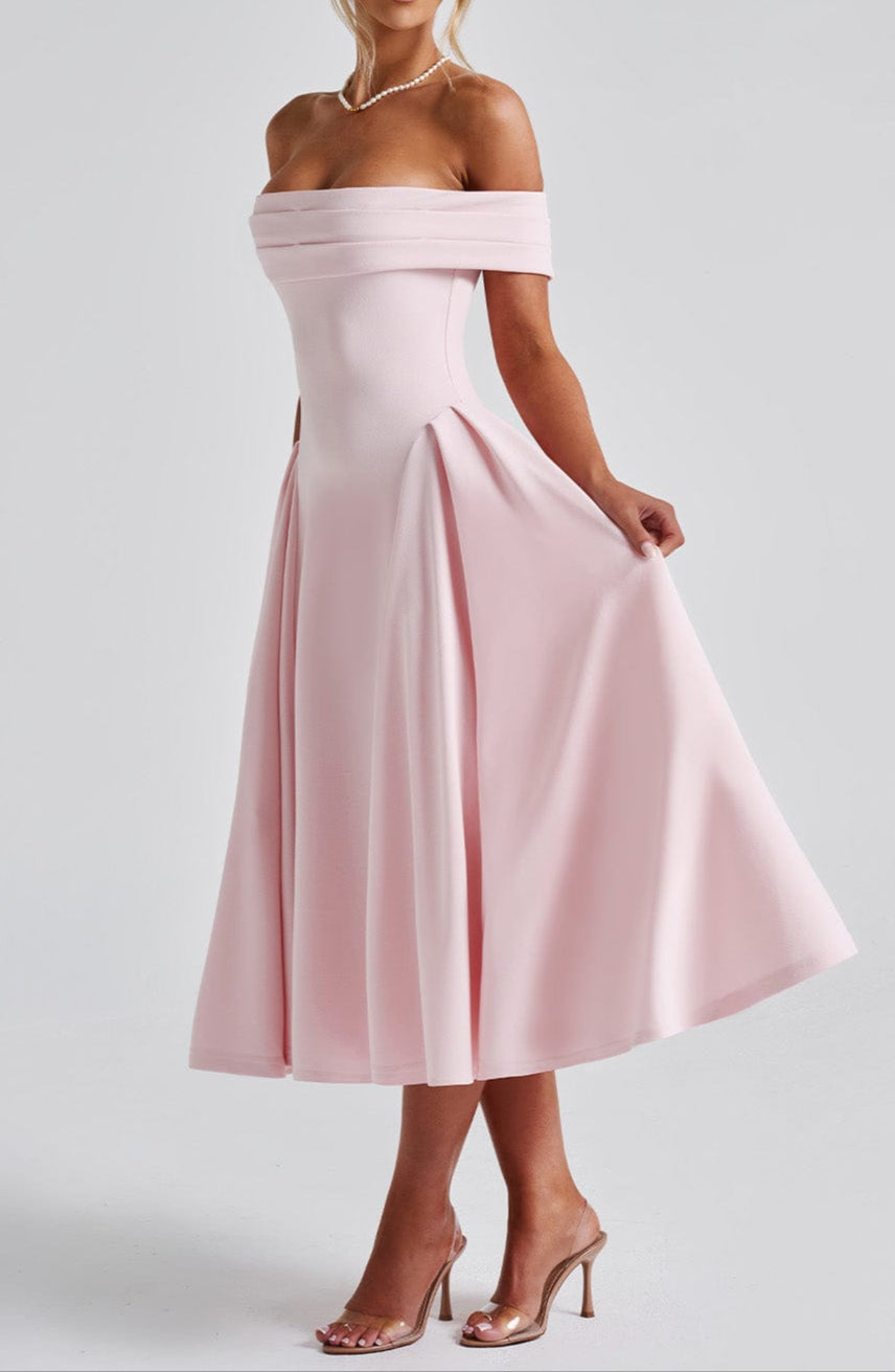 Valeria Midi Dress - Blush